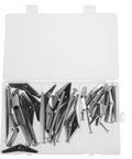 Beefy Drywall Anchor Kit With Toggle Bolts And Wing Nuts Galvanized Iron Fasteners in storage box for quick strong mounts