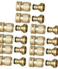 Heavy Duty Brass Quick Connect Hose Fittings Set With Male Thread Adapters And Flexible Tap Connectors Air Line Couplers And Plugs 10 Pack Garden Hose Splitter Kit For Leak Free Watering And Easy Setup, brass 3/4 inch fittings