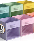 Total Game Changer Storage Bins With Clear View Panels, Foldable Pop Up Organizers, 13 Inch multi-color fabric storage cubes.