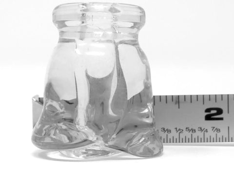Snag These Fresh Solid Glass Rose Cabinet Knobs In Crystal Clear With Lead Free Construction And Hassle Free Mounting Hardware For Kitchen Drawers And Furniture Remodels, measuring around 2 inches.