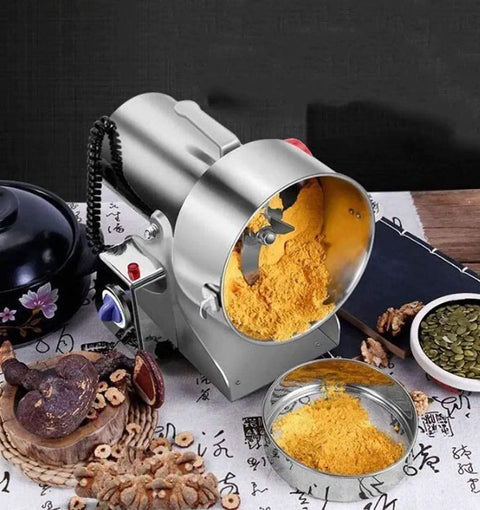Electric Grain Mill Machine For Home And Small Biz, High Capacity Dry Milling Grinder For Fine Multigrain Grinding with bowl