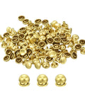 Genuine Brass Mushroom Leather Rivets Featuring Hella Durability Straight Up Smooth Gold Button Fasteners excellent for DIY projects