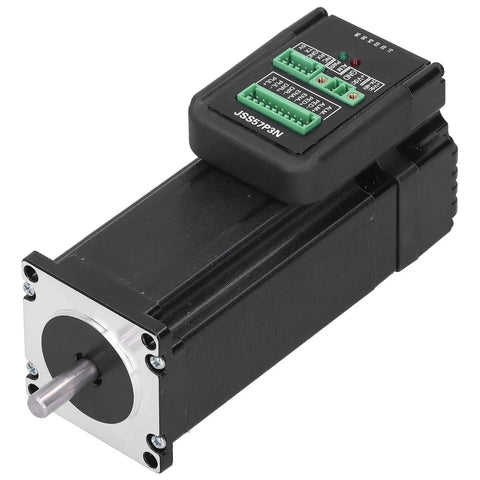 Built Different Integrated Closed Loop Stepper Motor With Zero Drama Thermal Management and Rock Solid Step Accuracy for Serious Engineering Applications and Pro Motion Projects close-up view with wiring connectors