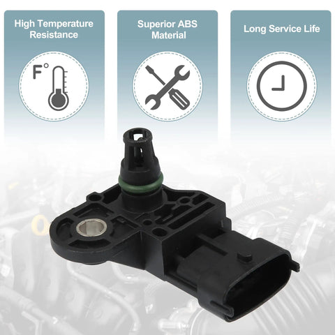 Badass Map Air Flow Sensor Replacement Fits Polaris Sportsman Ace Ranger Off Road Rig with black ABS material and connectors.