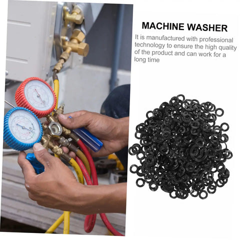 Beefy 500 Piece Wave Washers Kit With Compression Type Springs, Spring Steel Wave Washers For Screws And Bolts In Home Appliances, Automotive And Industrial Projects, black washers