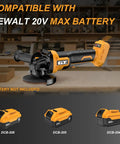 Killer Cordless Angle Grinder With Three Speed Settings And Paddle Safety Switch For Zero Hassle Metal Cutting And Grinding Compatible With DeWalt 20V Max Tools Tool Only displayed with 20V batteries.