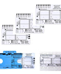 Triple Pack ECG 7 Step Ruler Set For ECG EKG Interpretation, Transparent Plastic Calipers Measuring Tool, Follow The 7 Step Plan