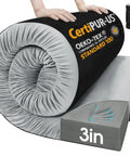3 Inch Memory Foam Camping Pad For Car Camping And Tents, cushy roll-up floor mat with CertiPUR-US label and removable cover