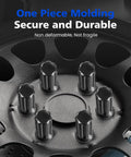 Heavy Duty Badass 7 Spline Lug Nuts 32 Piece Chrome Wheel Bolt Kit Includes Matching Socket Key for Dodge Ram 1500 2500 3500 and Ford F250 F350 close-up on one-piece molded nuts