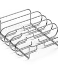 Nonstick Rib Rack For Grilling And Smokin Holds Four Rib Racks Porcelain Coated Steel Stand Durable Convenient BBQ Accessory