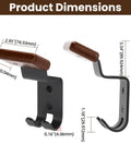 Product dimensions of Badass Solid Wood And Steel Motorcycle Helmet Holder Wall Mount 4 Pack Heavy Duty Bike Helmet Rack.