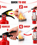 Steps to use The Real Deal Abc Dry Chemical Fire Extinguisher 2.5 Pound Six Pack Ultra Lightweight Canisters for fire safety.