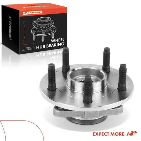 Upgraded Front Wheel Bearing And Hub Assembly 5 Lug Pattern For Dodge Ram 1500 Trucks, steel construction with pre-greased seal.