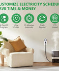 Straightforward Setup 24 Hour Mechanical Plug In Timer With Multiple On Off Cycles Heavy Duty 15 Amp Indoor Outlet Switch for lamps and humidifiers.