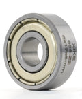 Precision 606ZZ Shielded Deep Groove Ball Bearings Metric 6 By 17 By 6 Millimeters showing steel seal and inner race.