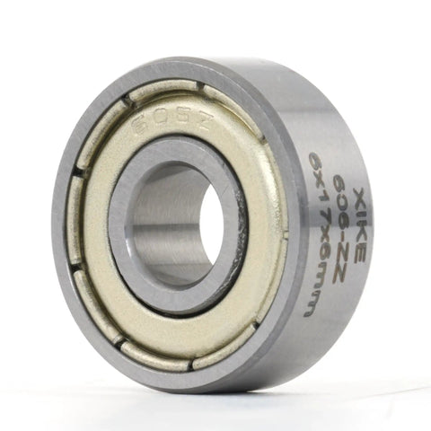 Precision 606ZZ Shielded Deep Groove Ball Bearings Metric 6 By 17 By 6 Millimeters showing steel seal and inner race.