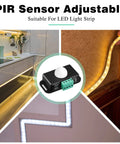 Three Pack 12V To 24V PIR Sensor Kit For LED Strip Lights Adjustable Infrared Motion Detector Black Housing motion sensing