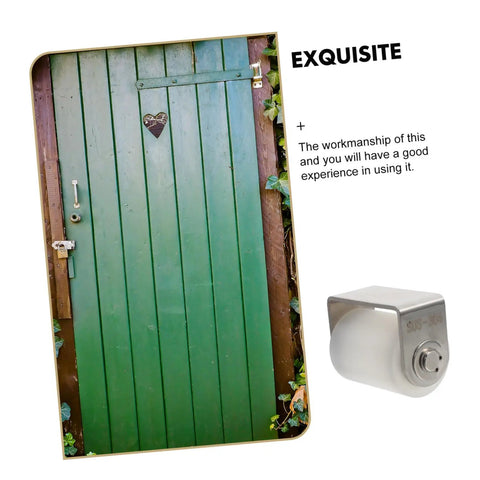 Heavy Duty Stainless Steel And Nylon Sliding Door Roller With No Hassle Glide and Roll Smooth Caster Wheels For Residential Home Renovation Track Replacement System on a green door.