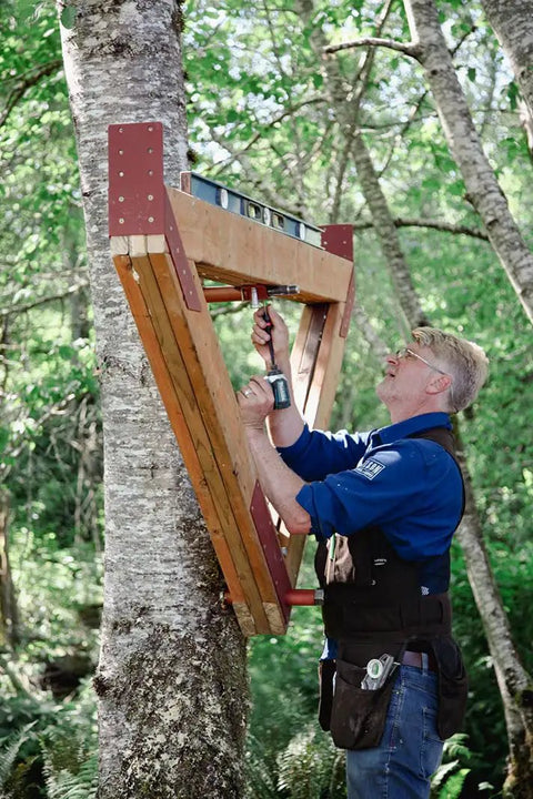 Tree Fort Hardware Kit With Static Yoke And Two Tabs To Expand Your Treehouse Footprint And Improve Platform Stability And Level Up DIY Adventures For Outdoor Builds And Family Fun