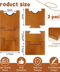 Adjustable Wood Couch Wall Spacers 2 Pack Shield Your Drywall From Rough Bumps Solid Brown Furniture Gap Blocks, sizes shown.