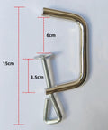 Two Pack Pasta Maker Clips Fixing Clips Replacement Handles Durable Stainless Steel Professional Clamp For Noodle Machine Repairing Parts And Tools Easy To Install Noodle Maker Accessory And Replacement Part, 15cm clamp