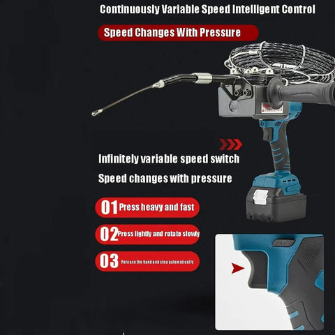 Knock Out Wall Wiring Like A Champ With This Heavy Duty Cordless Stringing Machine showcasing its speed control features and design.