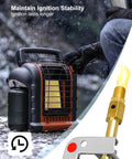HUQUZN pilot assembly for Mr. Heater Enerco portable propane heater; fits MH9B/MH9BX/MH18B