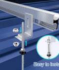 Heavy Duty Stainless Steel Hanger Bolts M10 X 200mm Featuring Tough As Nails Epdm Weather Seals Plus Preassembled Hex Locking Nuts for solar panel roof setup with easy installation