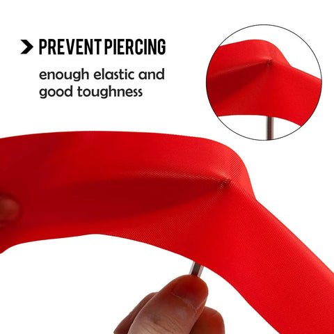 Close-up of red Rim Strip Rim Tape 26 Inch Fat Tire Liner PVC Inner Tube Cushion Protector, showing elasticity and puncture resistance.