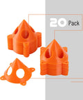 Painters Pyramid Stands 20 Pack for Canvas Elevation and Pouring, stackable orange ABS plastic pyramids for painting projects