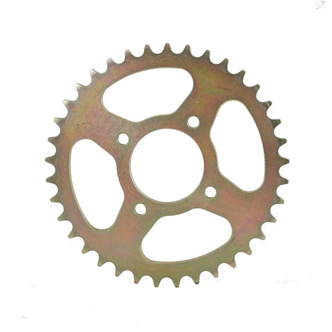 Close-up of a 428 sprocket from the Beefy 44 Inch Rear Axle Kit With 428 Sprocket And 4 Stud Wheel Hub For Go Kart Quad Trike Drift ATV