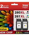 260XL And 261XL Compatible Ink Cartridges Replacement Bundle For 260 And 261 High Yield Black And Color Pack packaging