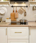 Kitchen with 2 Pack Solid Brass Gold Cabinet Pulls With 3 And 3 Quarters Inch Center To Center on drawers, modern decor