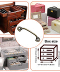 Snazzy Vintage Bronze Small Drawer Handles 2.36 Inch 20 Pack Rad Cabinet Pulls for Kitchen Cabinets and Furniture Refinishing Quick Mounting Screws Included Total Style Upgrade, detailed view of handle with box dimensions.