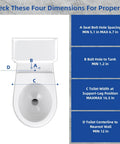 Toilet Safety Rails For Seniors Featuring Flip Up Arm Rests And Height Adjustable Rear Legs For smooth standing guide dimensions image.