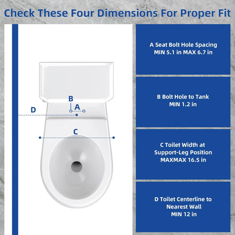 Toilet Safety Rails For Seniors Featuring Flip Up Arm Rests And Height Adjustable Rear Legs For smooth standing guide dimensions image.