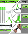 Assembly instructions for Wheeled Thatch Rake For Lawns, 15.28 Inch Steel Dethatcher With Adjustable 0 To 15 Degree Angle And 62.99 Inch Handle.