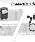 Beefed Up High Performance Ignition Coil Kit With 6 Pin AC CDI Box Spark Plug For CG125cc 150cc 200cc 250cc Engines