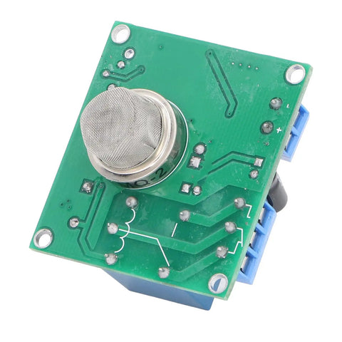 Dead On Accurate MQ2 Smoke Detector Module Featuring Sharp Alarm Buzzer And Relay Switch For Kitchen Warehouse Vehicle Zone Zero Drama Wiring Runs Smooth As Silk Day To Day, top view of circuit board with smoke sensor.