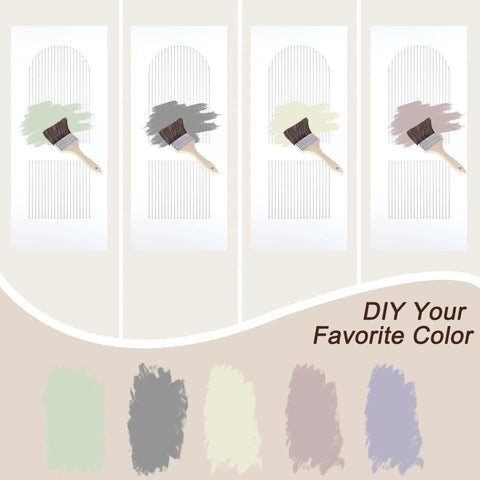 DIY color options for Silky Smooth Two Panel Sliding Barn Door With Reeded Arched White Primed Finish for Modern Farmhouse.