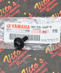 Top Shelf Clutch Spring Bolt And Washer Replacement Kit For Yamaha Banshee 350 OEM steel bolt packaging displayed on a black background.