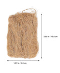 Natural Jute Fire Starters 6-Piece Set For Quick Ignition with size dimensions in inches and centimeters.
