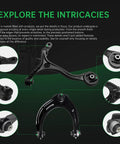 Front End Suspension Kit for 2008 Through 2012 Honda Accord Complete 14 Piece Set control arms and components image