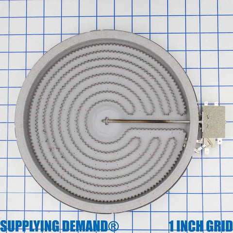 10 Inch Electric Range Radiant Surface Element Replacement for Model Specific Glass Cooktops, 2500W 240V, top view