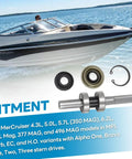 Beach Ready Seawater Pump Rebuild Kit For Mercury MerCruiser Sterndrives parts including stainless shaft and seals for inboard engines.