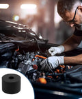Heavy Duty Black Rubber Spacers 8 Pack 1 Inch Thick 5 16 Bore Solid Industrial Cushion Blocks For Cars And Diy Projects installed in an engine bay.