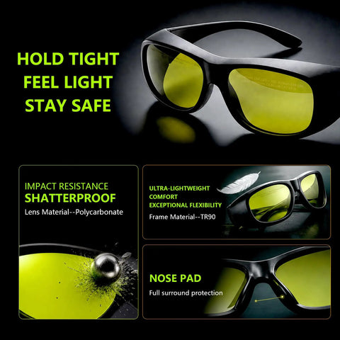 Badass Laser Safety Glasses With Sleek High Density Lenses Blocking Mean Laser Beams For Welding And Hair Removal Jobs Featuring Rugged Pro Grade Wide Spectrum Eye Shield Gear, showing lightweight polycarbonate lenses.