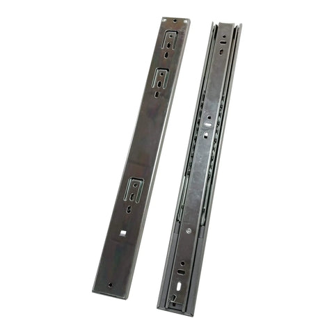 No Nonsense 16 Inch Heavy Duty Drawer Slides Soft Close Side Mount Full Extension Ball Bearing Zinc Plated Rust Proof Hardware Black Pair components
