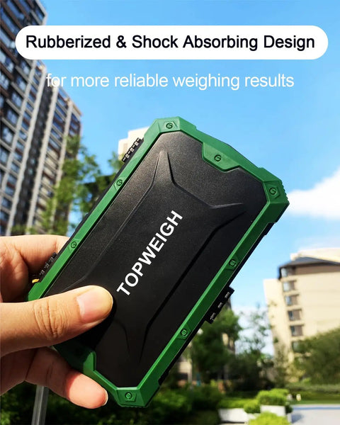Hand holding Dual Powered Pocket Scale With Zipper Case, Precise 500g x 0.01g Jewelry and Coin Scale outdoors