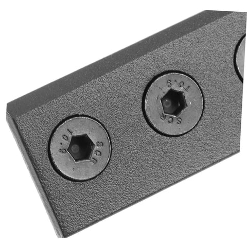 Close-up of Sliding Barn Door Hardware Connector Set With Flat Plate Track Adapters For Stable Installation On Barn Doors And Cabinets